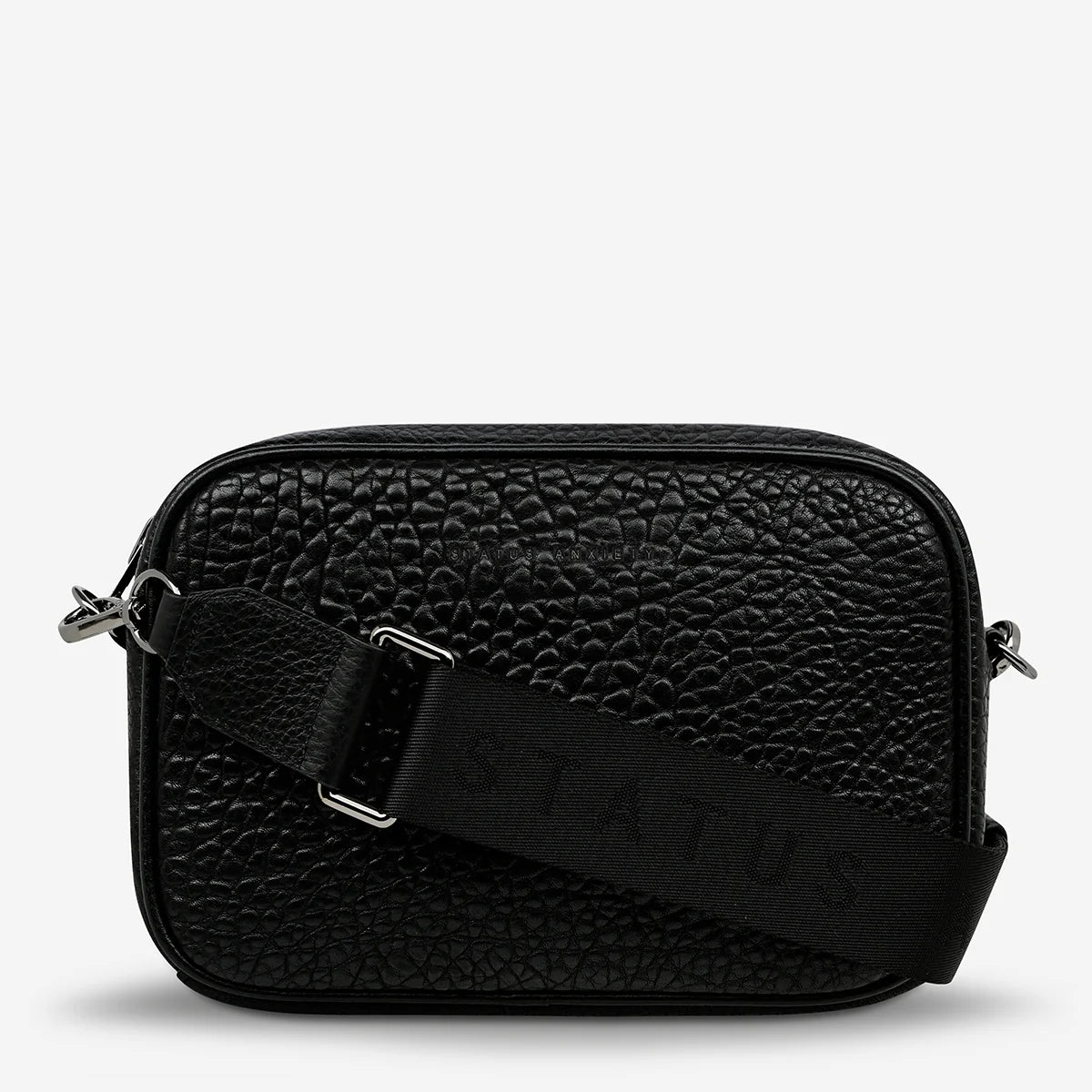 Plunder Bag With Webbed Strap - Black Bubble