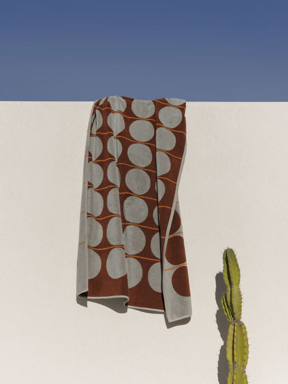 Abacus Beach Towel - Mist/Paprika