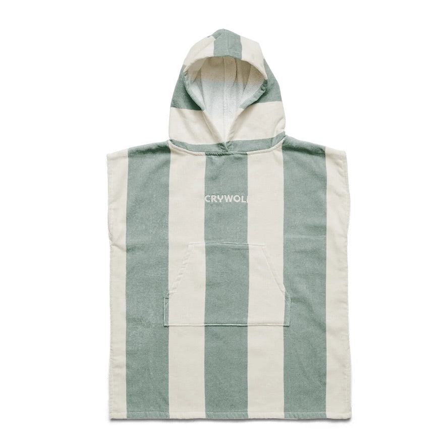 HOODED TOWEL Moss Stripe