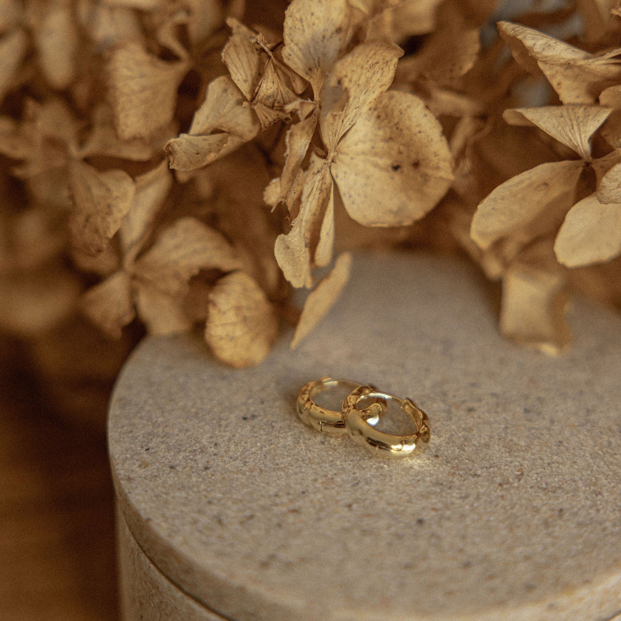 Scarlet Hoops - Gold