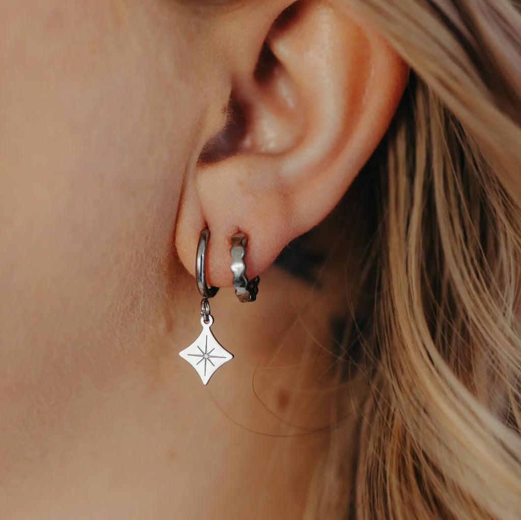 DIAMOND HOOP EARRINGS