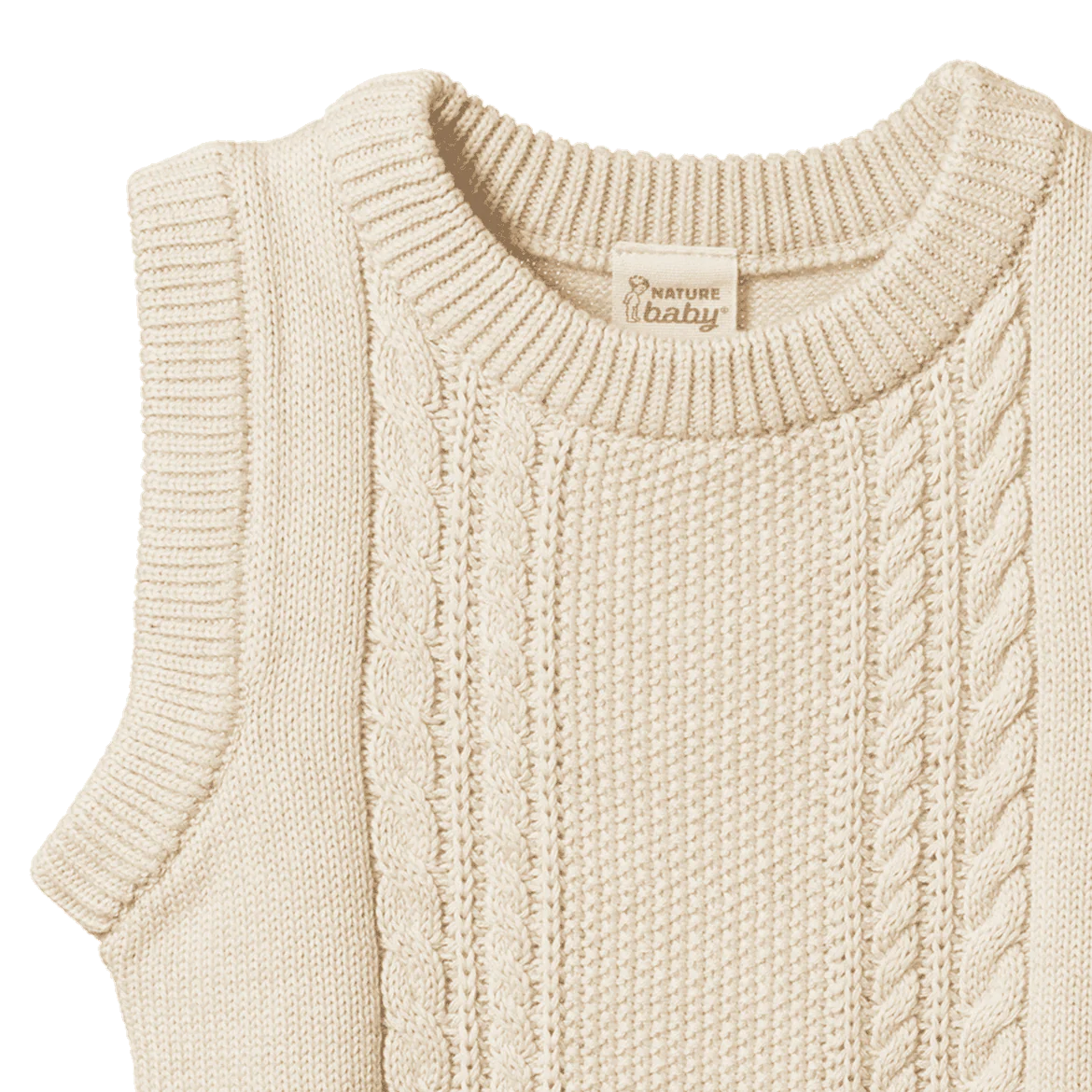 Walter vest - Oatmeal Marl Cable Knit