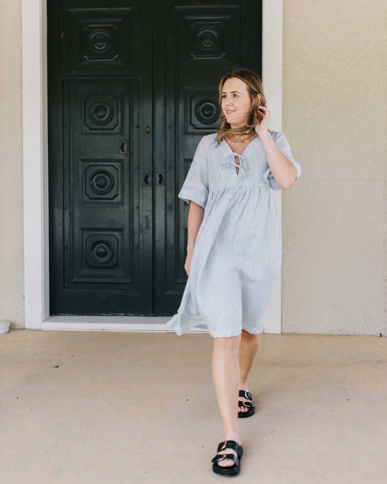 Brooke dress - Blue stripe