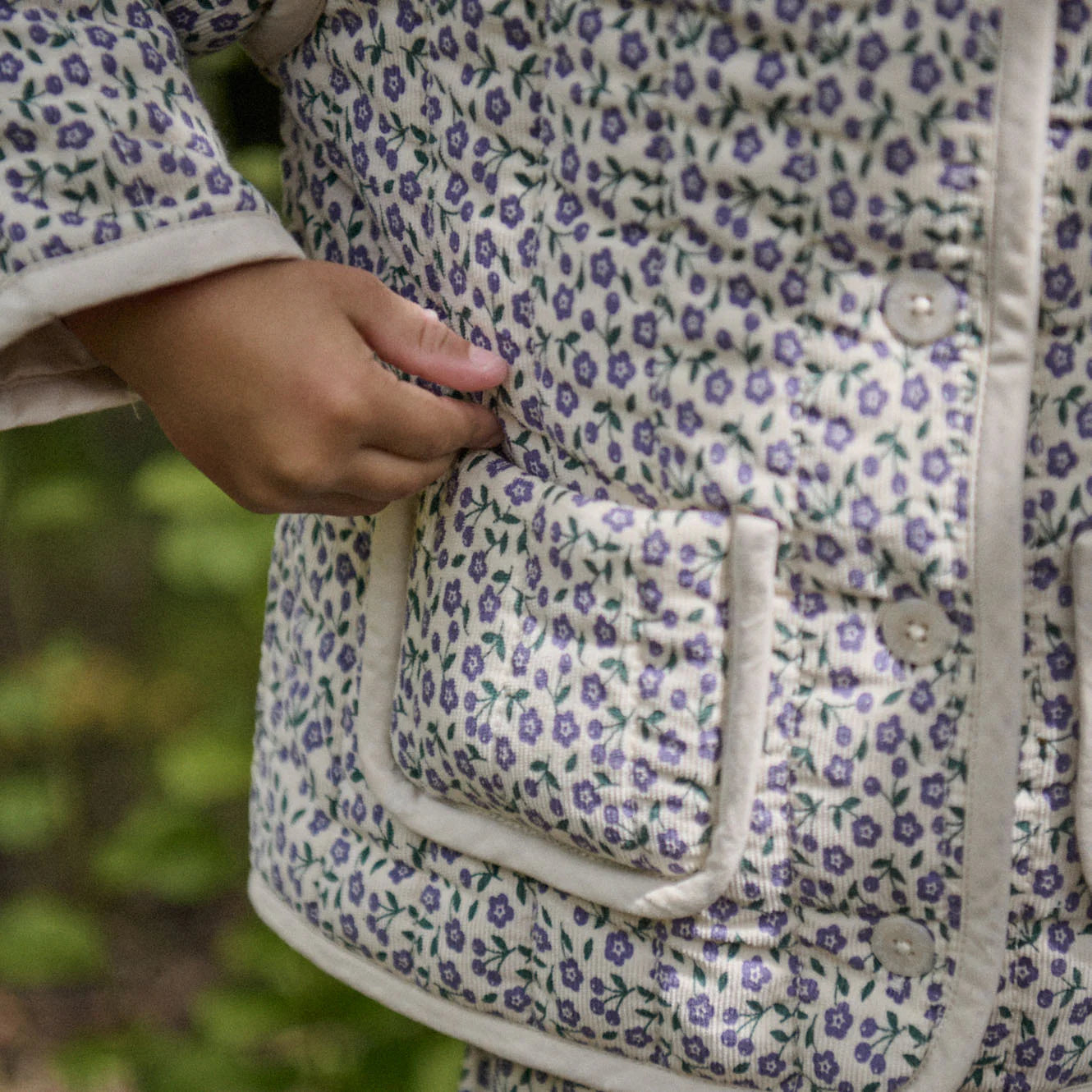 Edith Quilted Jacket - Briarwood Heron Print