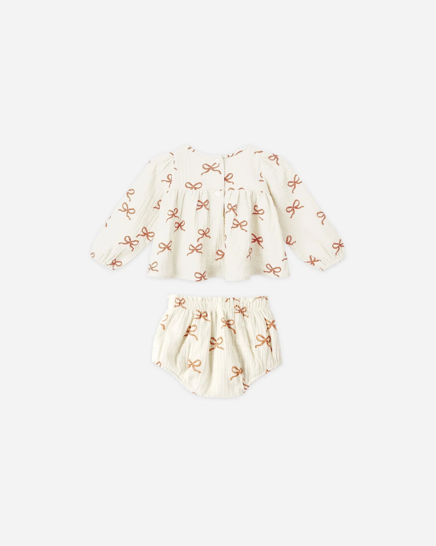 Sophia top + bloomer set - Ruby bows