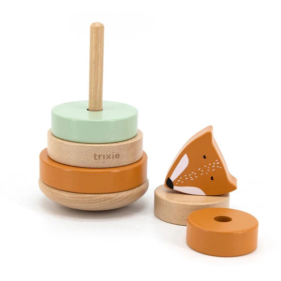 Wooden stacking toy Mr Fox