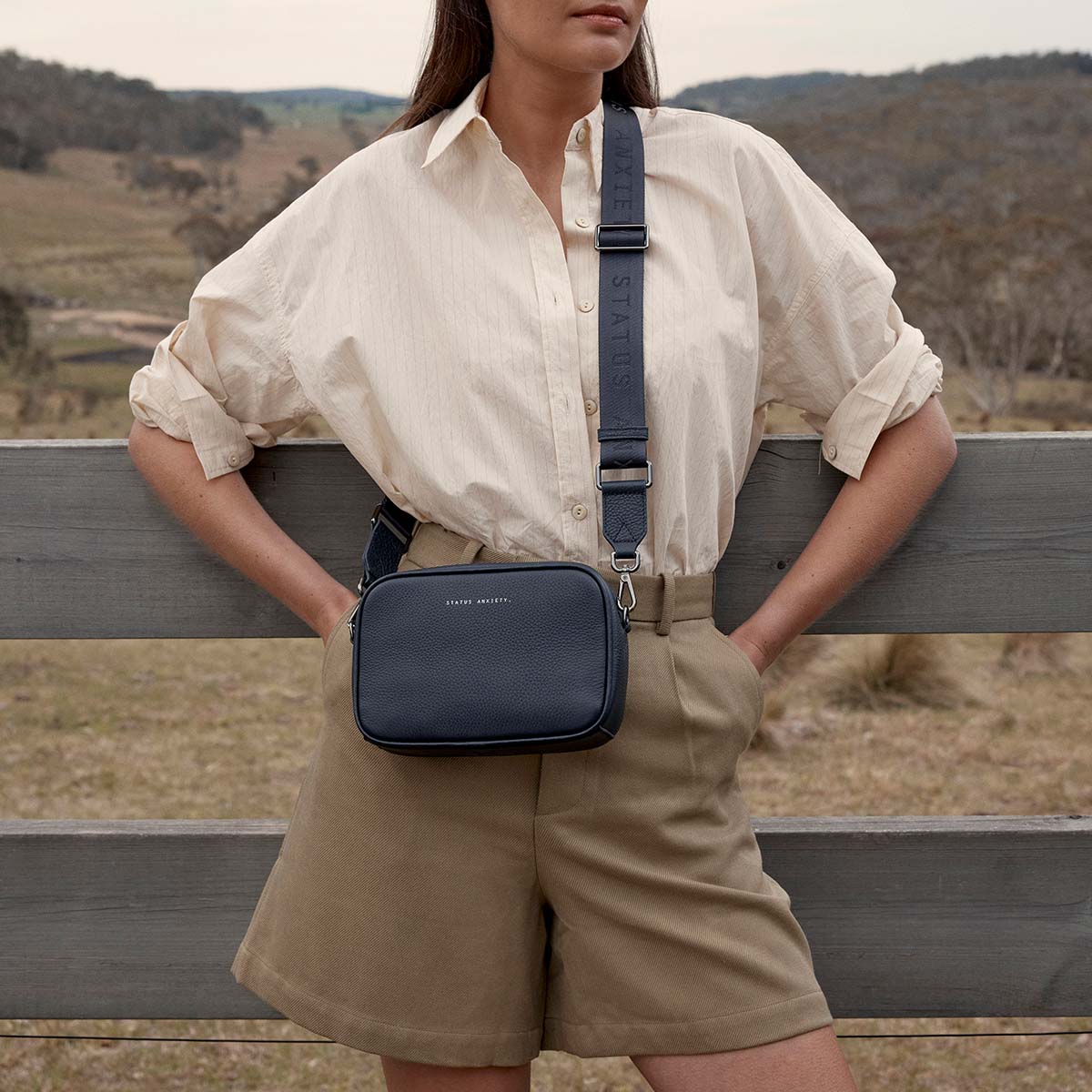 Plunder Bag With Webbed Strap - Midnight Blue