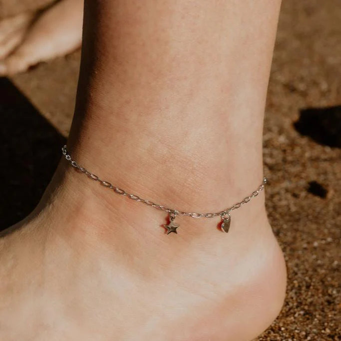 CHARM PAPERCLIP ANKLET