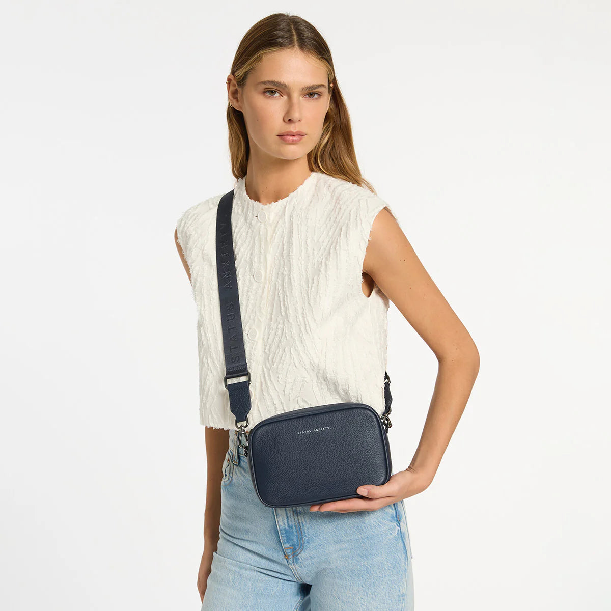 Plunder Bag With Webbed Strap - Midnight Blue