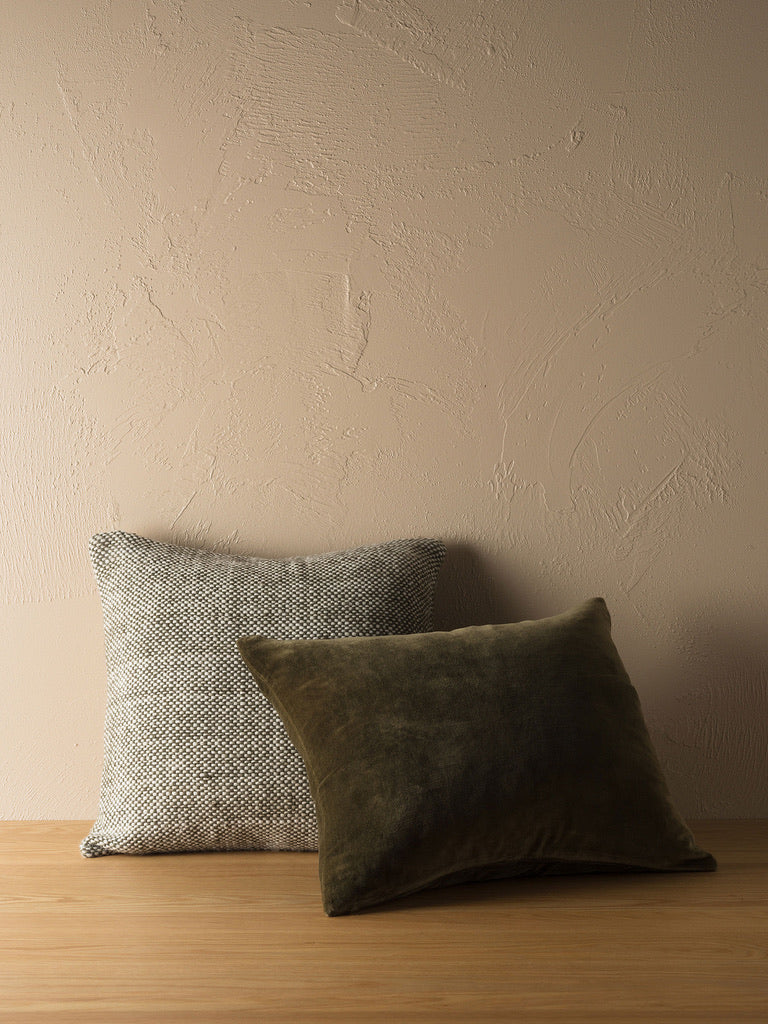 Hutt Wool Cushion Cover - Ivy/Natural