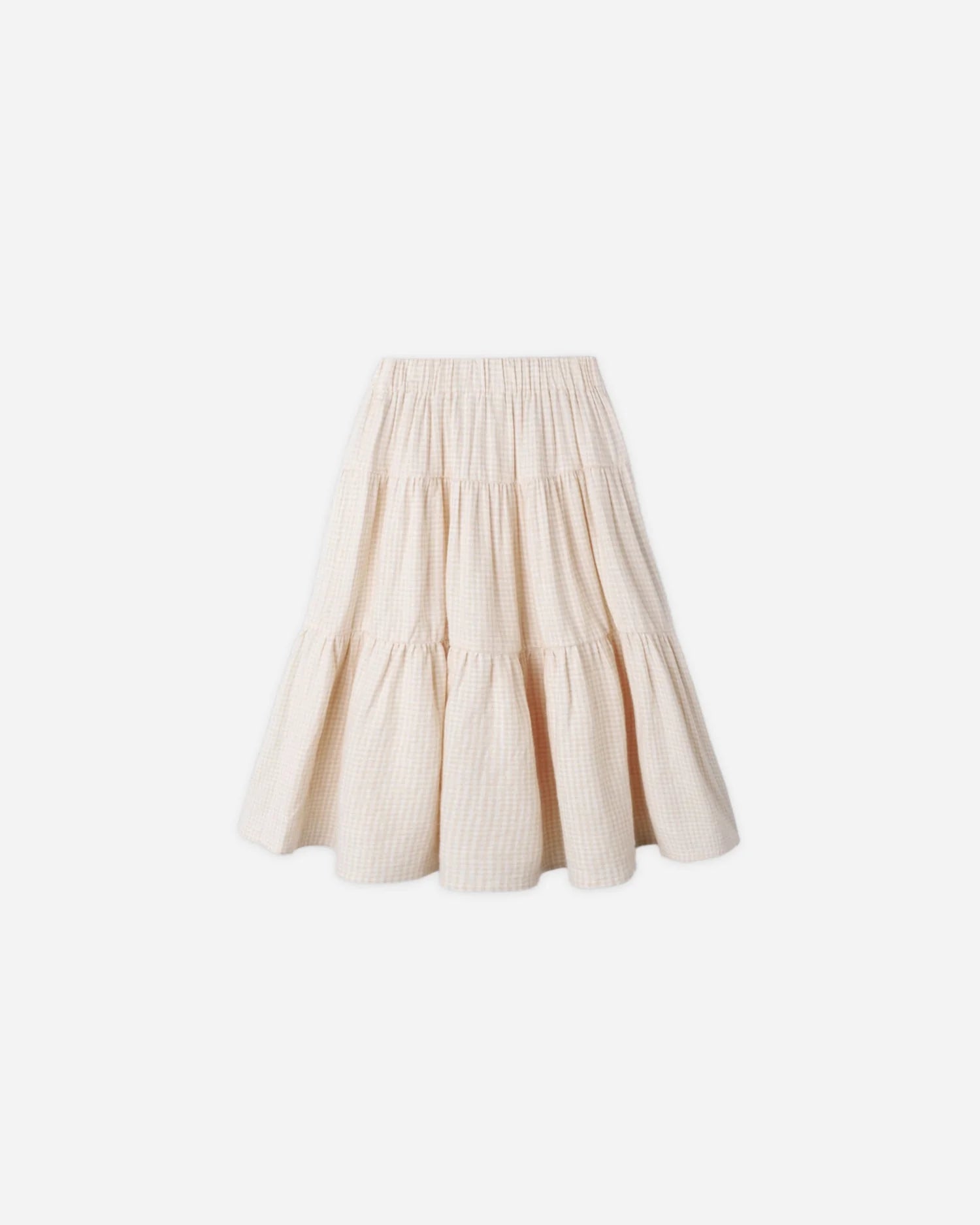 Tiered midi skirt - Petal Gingham