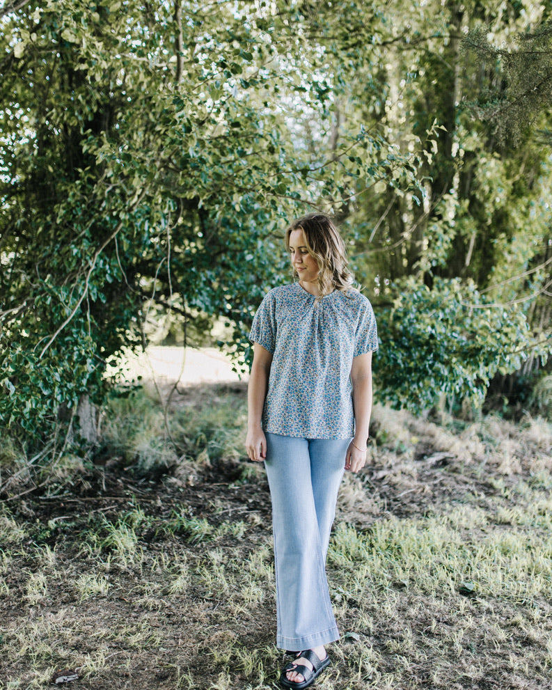 Jane blouse - Blue floral