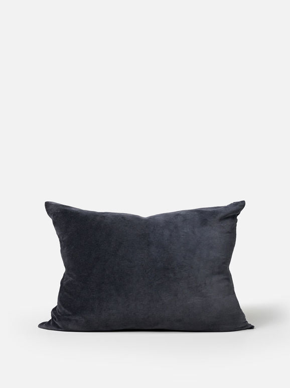 Velvet Cushion Cover - Blue/Black