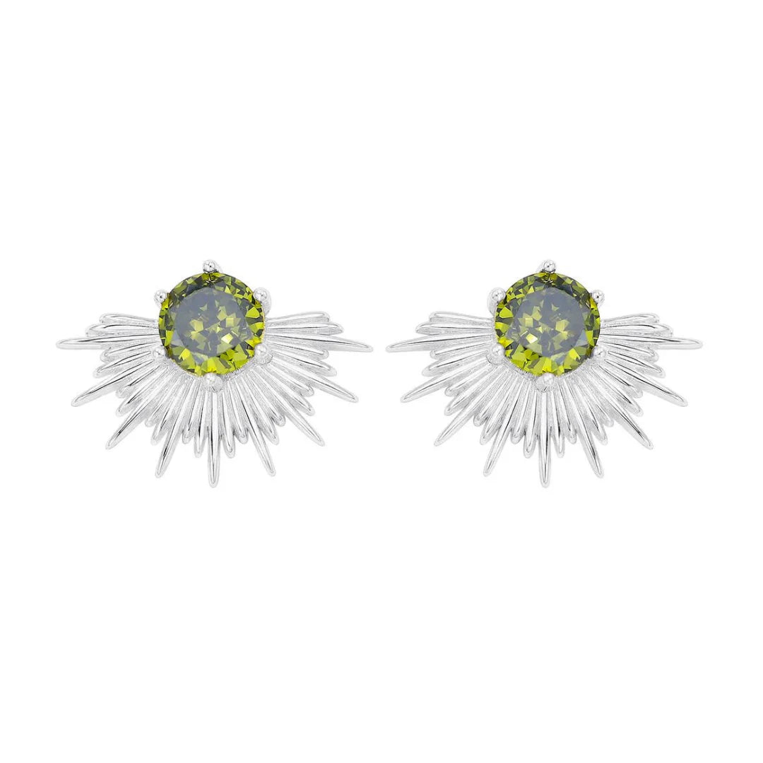 Solace Earrings Limited Edition Peridot - Silver