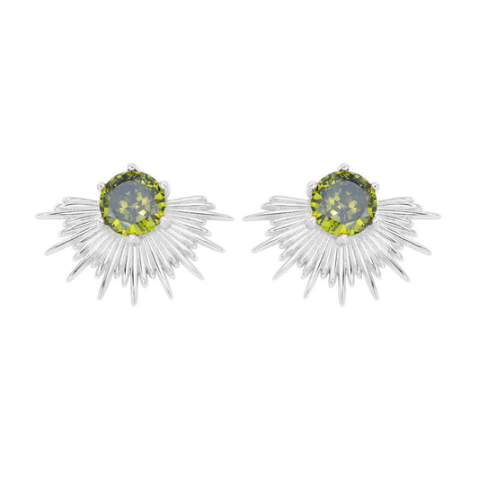 Solace Earrings Limited Edition Peridot - Silver