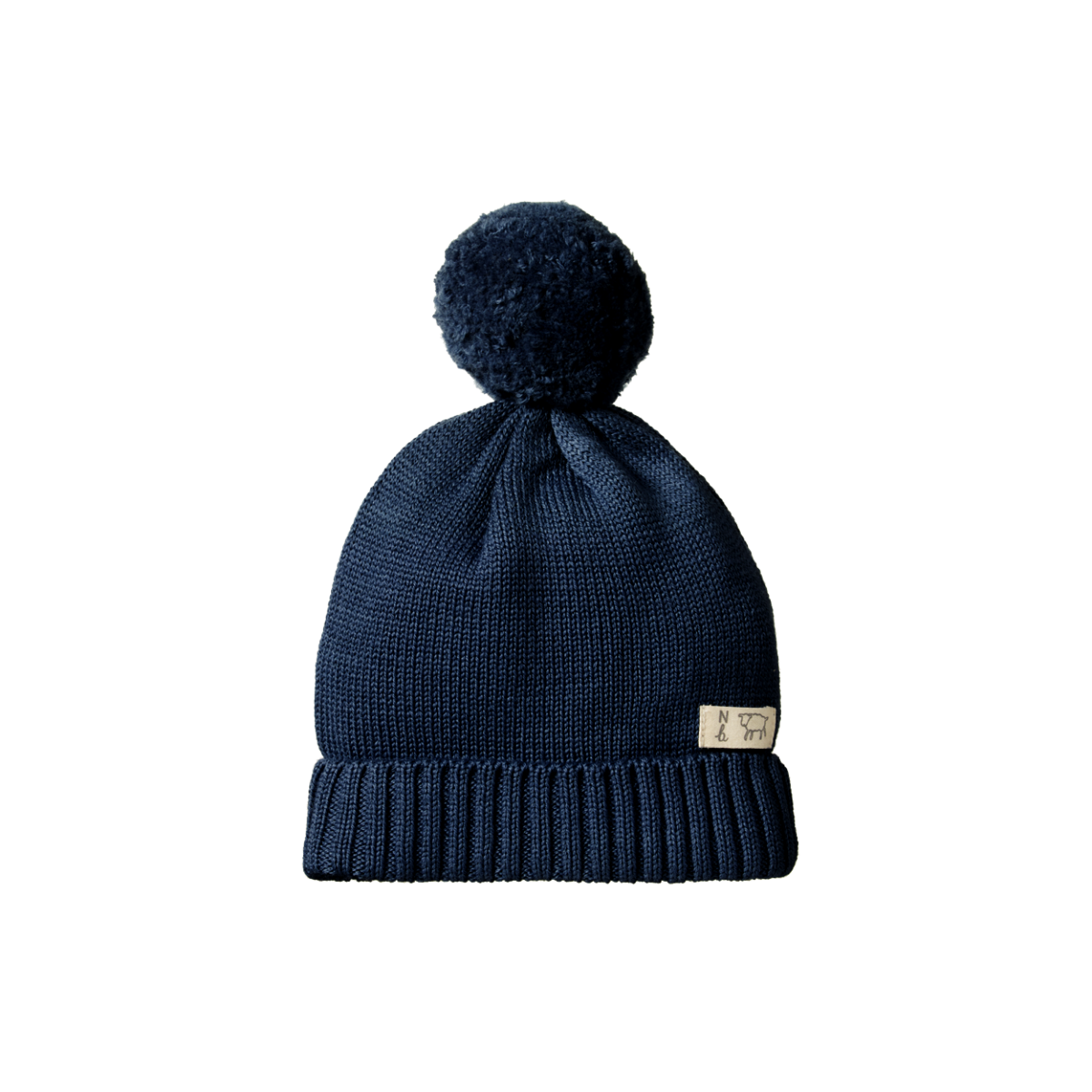 Alpine pom pom beanie - Navy
