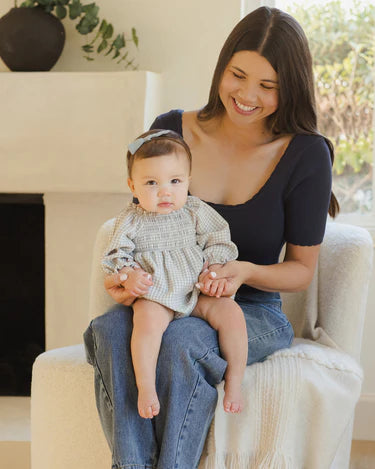 Eden Romper || Blue Gingham