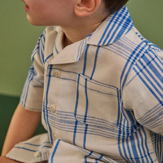 Guthrie shirt linen - CLYDE CHECK