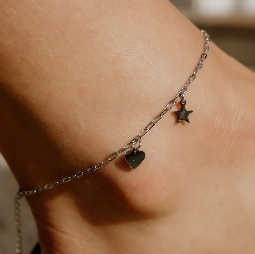 CHARM PAPERCLIP ANKLET