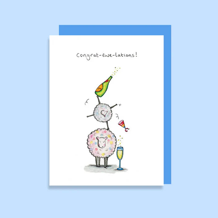 Congrat-ewe-lations - Card