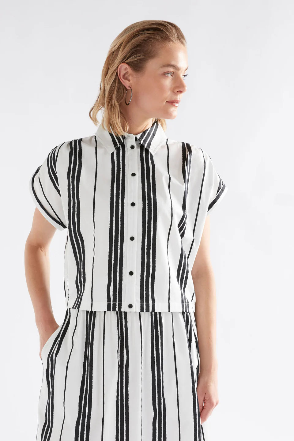 Reza Shirt- Fez Print Stripe