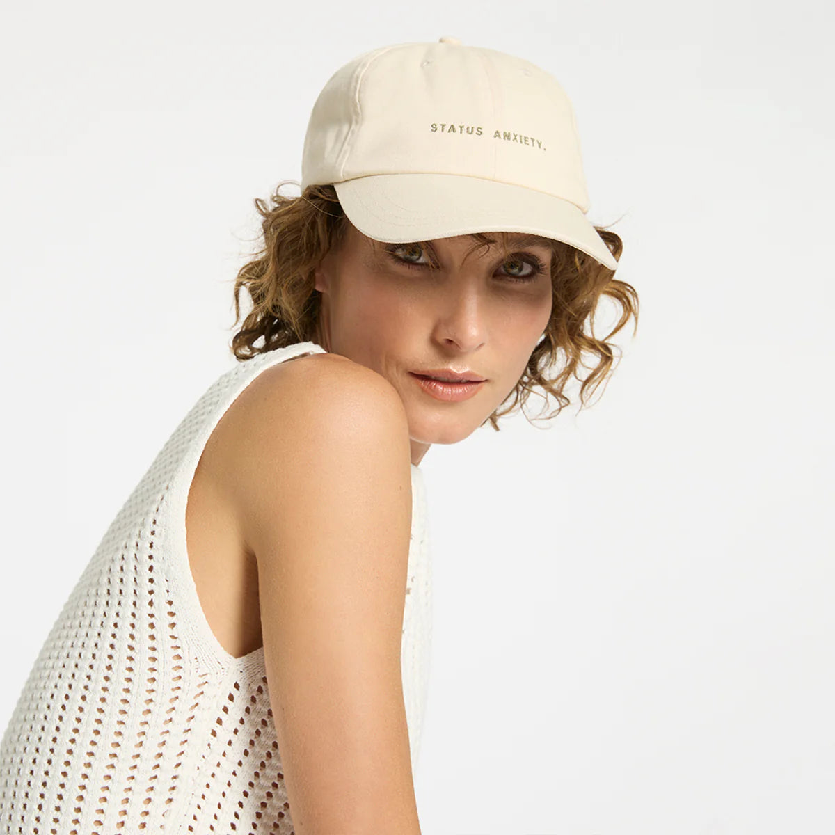 Under The Sun Cap - Cream - Status logo