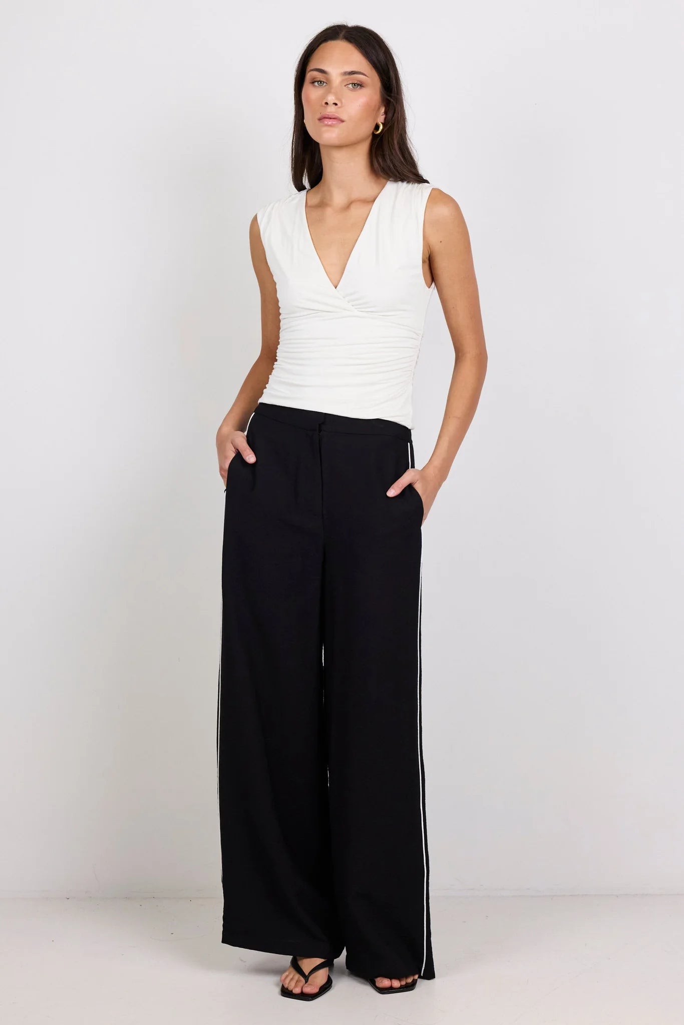 Exception Black Piped Side Pants
