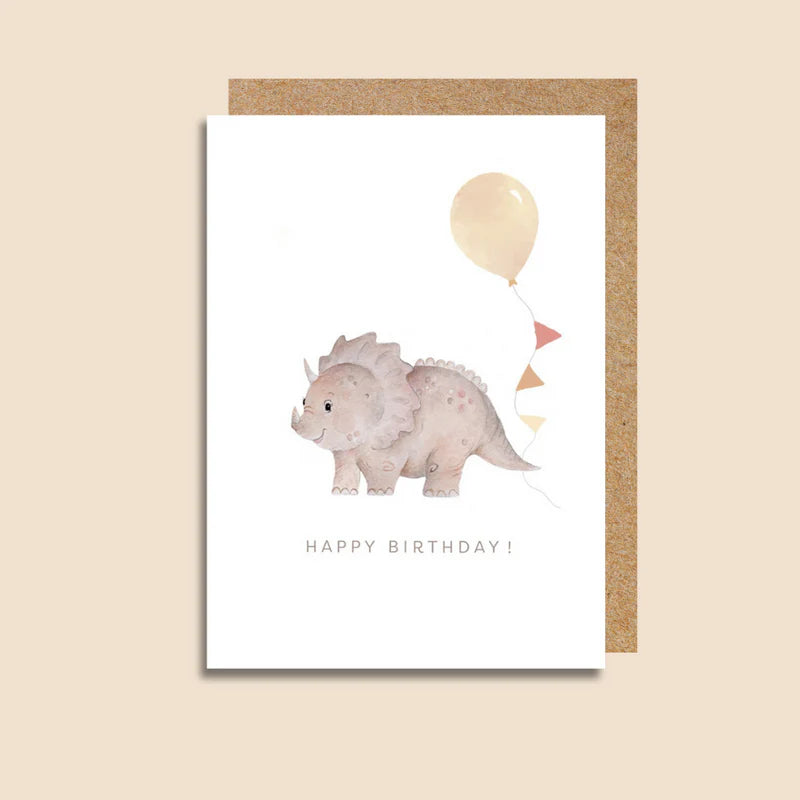 Triceratops Birthday - Card