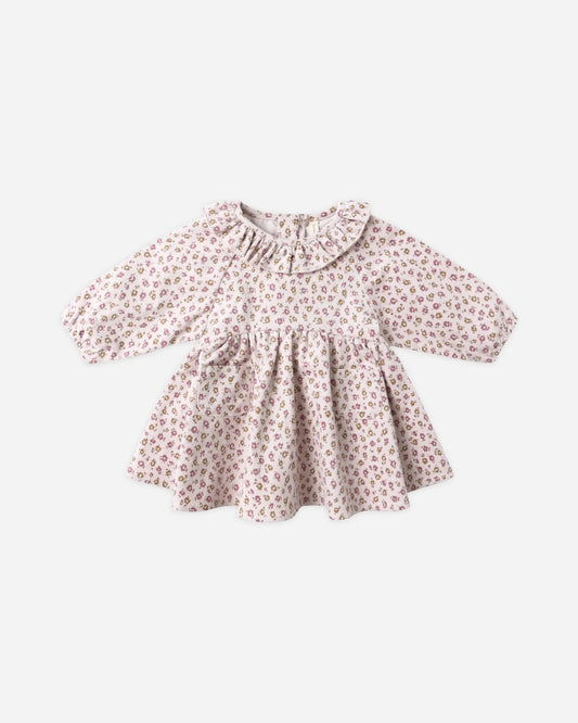 Smocked V dress - Lilac bows
