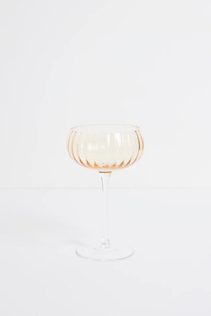 Ripple Light Amber Cocktail Glass