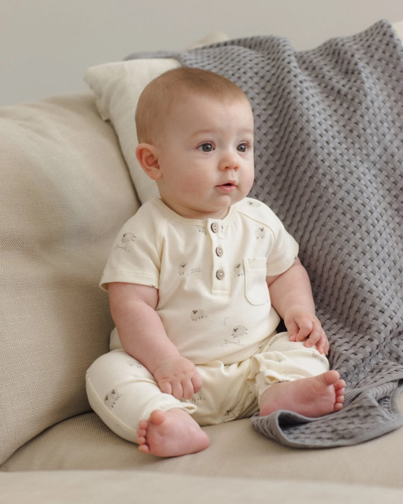 Short Sleeve Jumpsuit Sheep