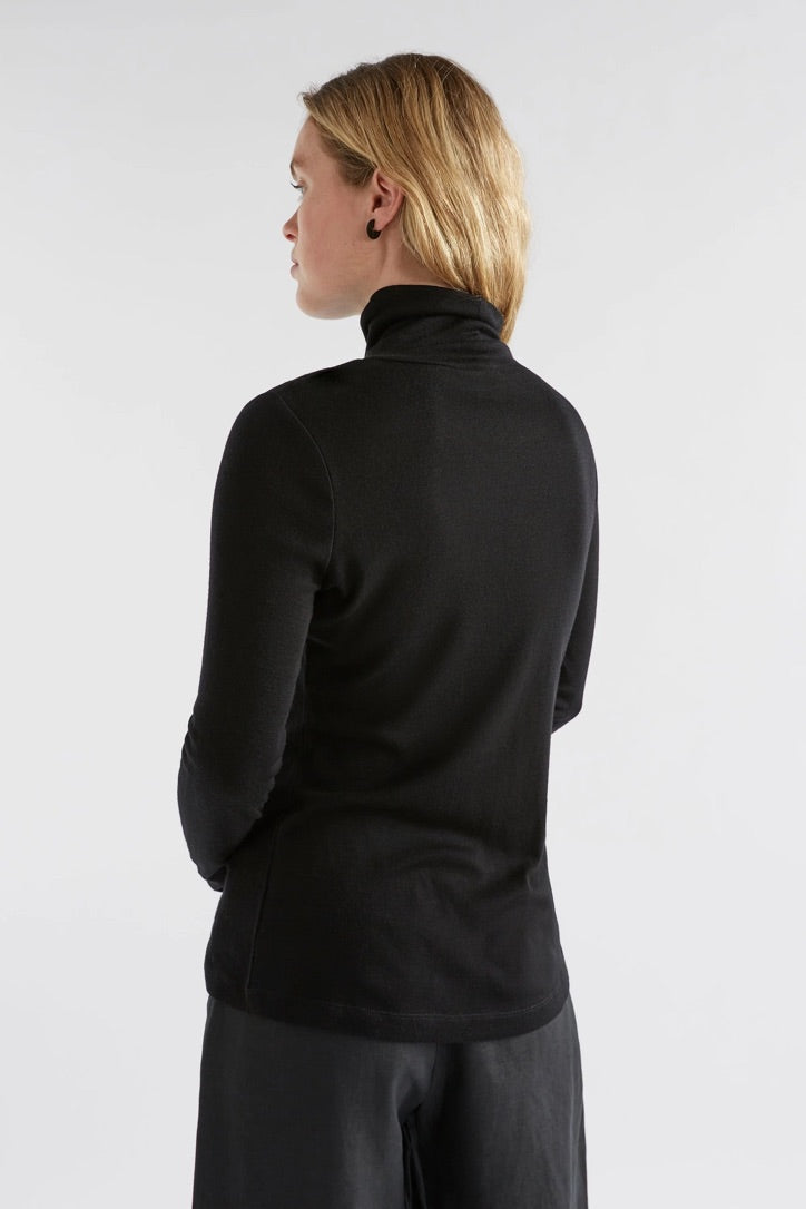 MERINO LONG SLEEVE SKIVVY - Black