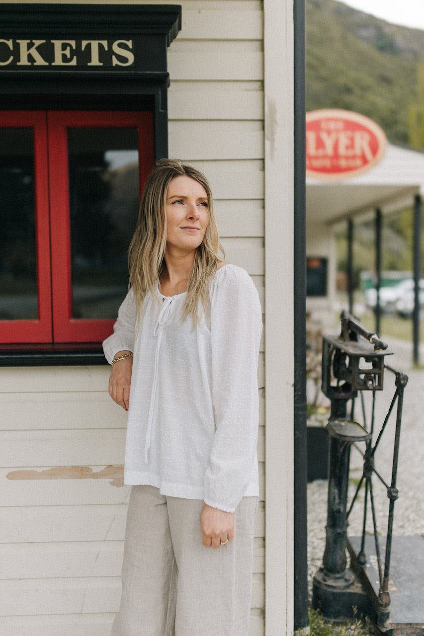 Milly top - white cotton (PRE ORDER)