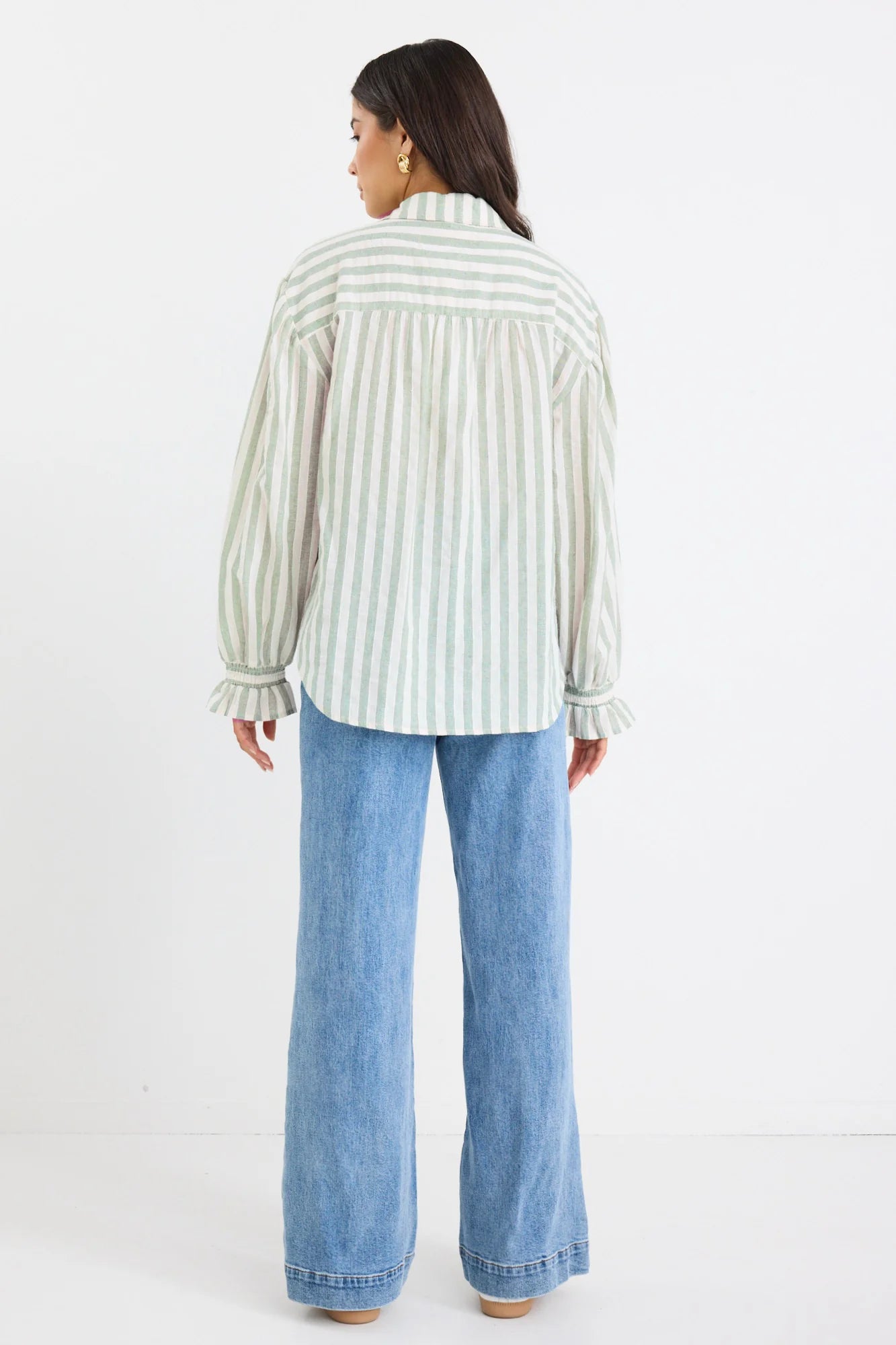 Connection Moss Stripe Drop Shoulder Shirt