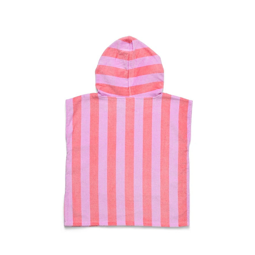 Hooded towel - Flamingo stripe