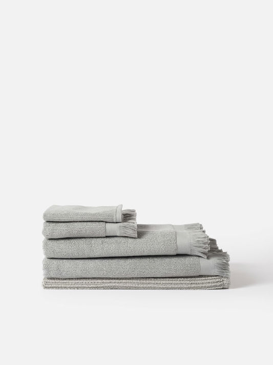 Ribbed Bath Towel Range - Puddle