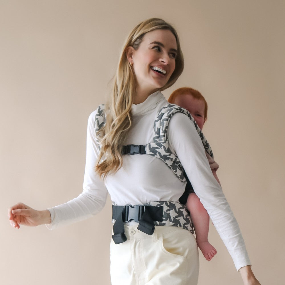 Boba Auri Baby Carrier -Grey Houndstooth