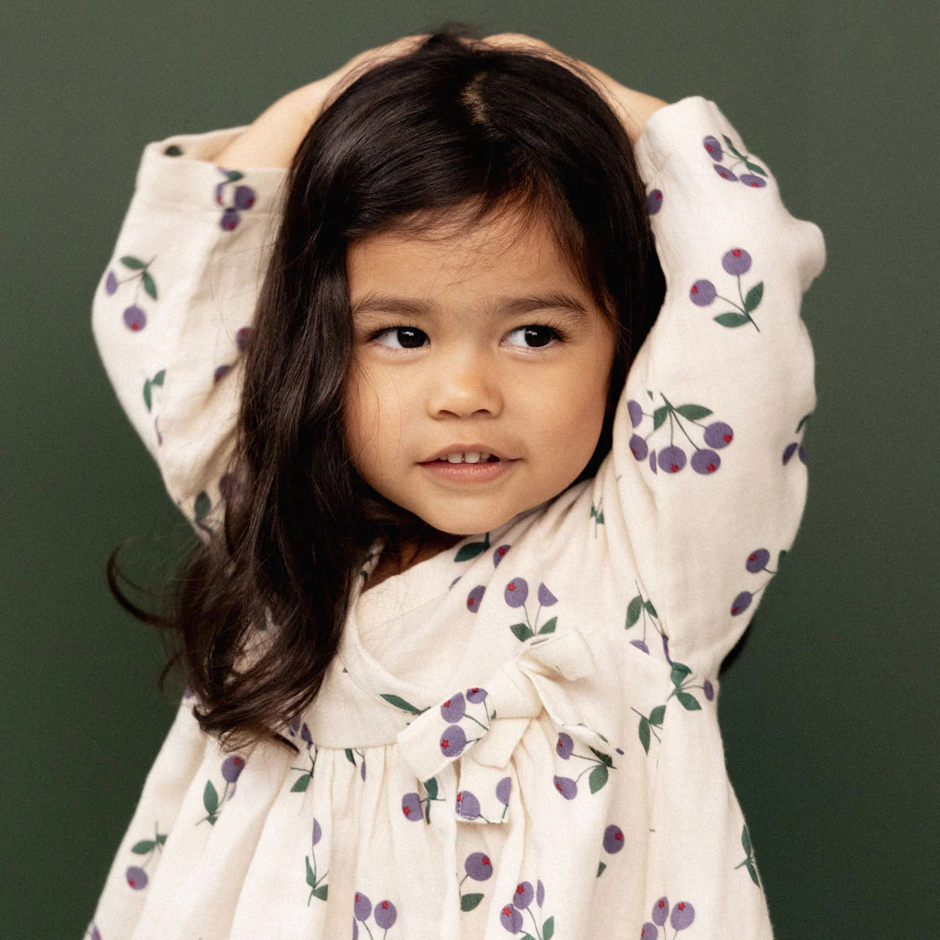 Mabel Dress - Winter Berry Natural print
