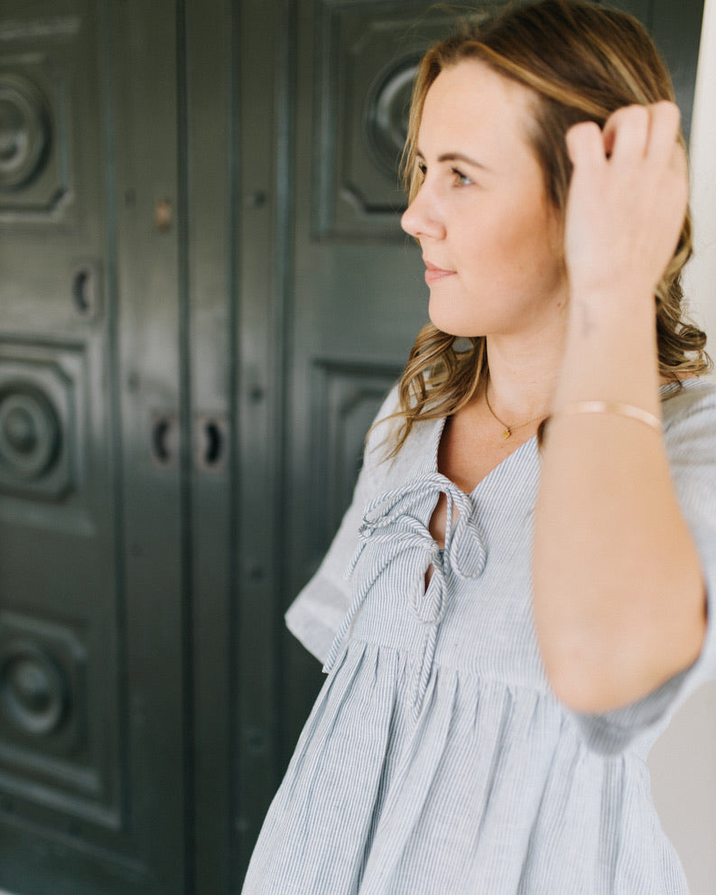 Brooke dress - Blue stripe