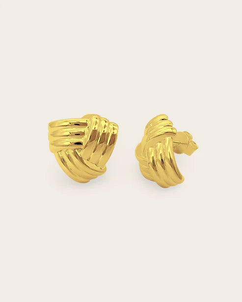 Starkeeper Wool Crest Studs Gold