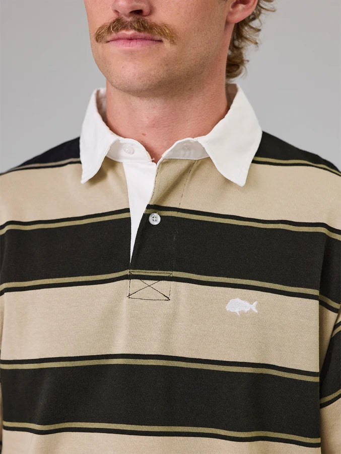 PORTSIDE POLO - CLAY / BROWN STRIPE