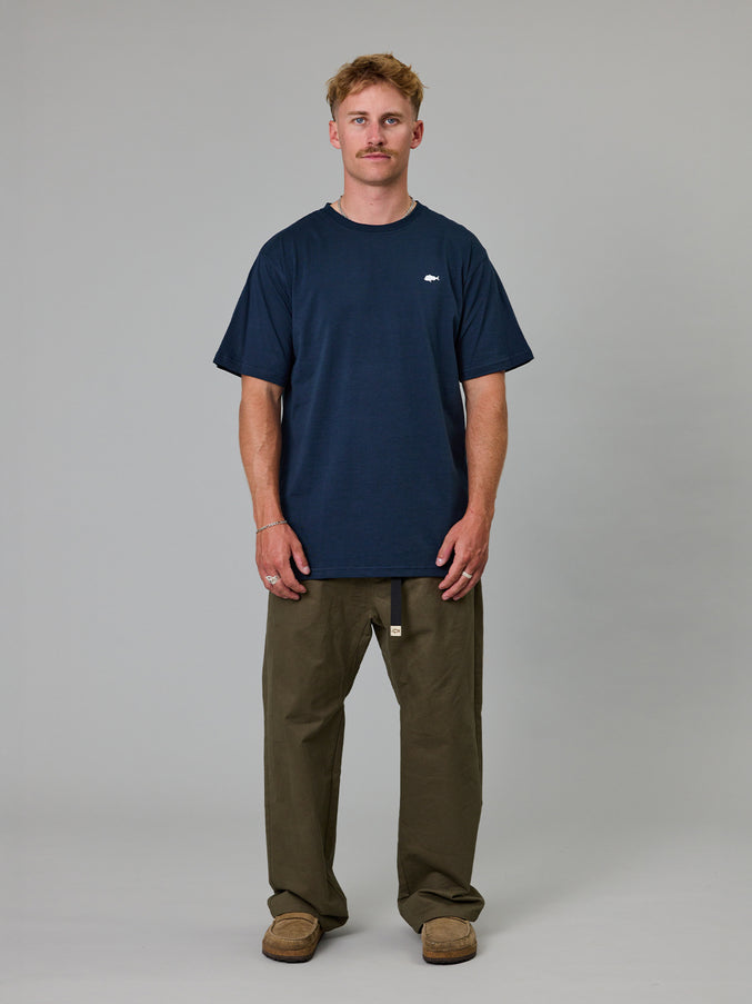 STAMP SEA TEE - NAVY