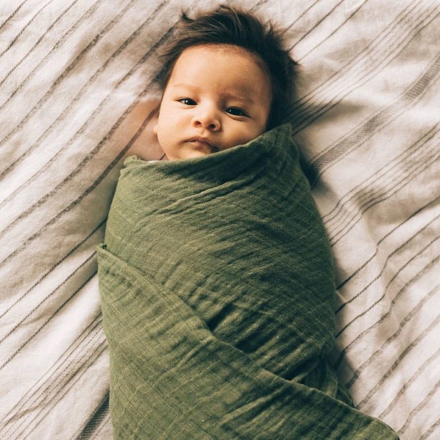 Little Unicorn Single Cotton Muslin Swaddle - Fern
