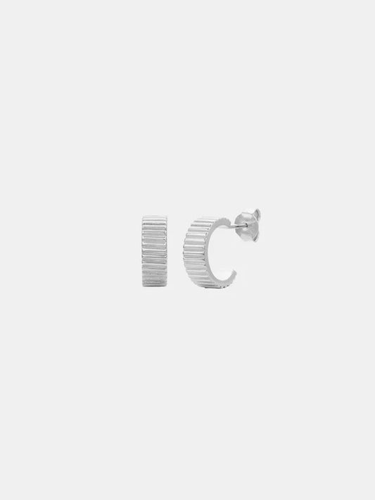 LINES HOOP STUDS 12mm - Silver