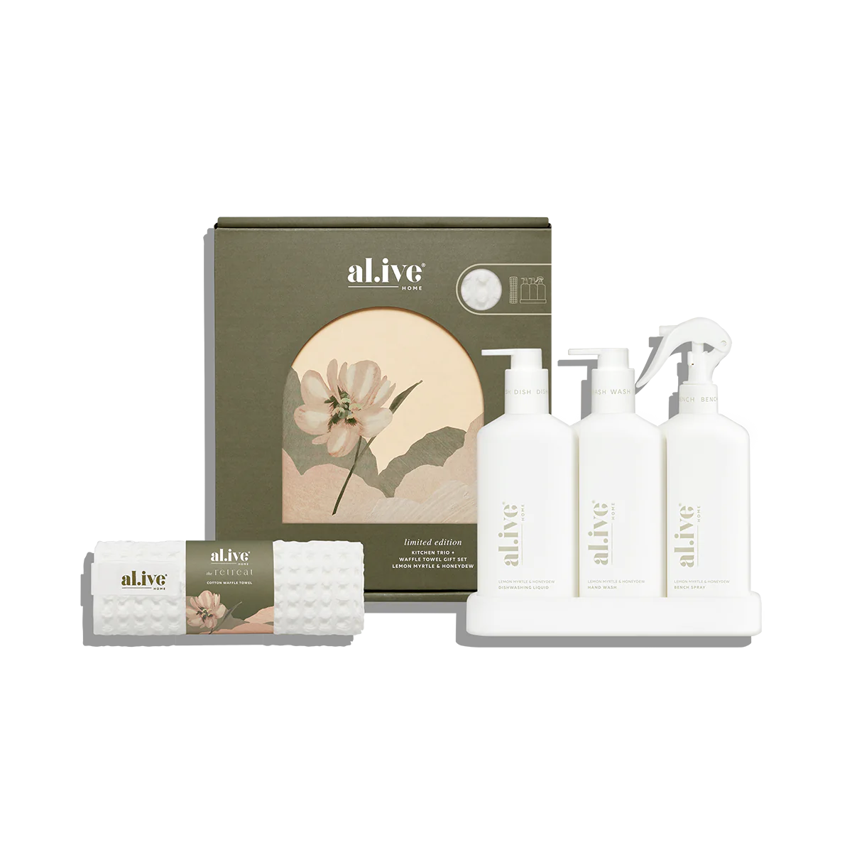 Kitchen Trio & Towel Gift Set - Lemon Myrtle & Honeydew