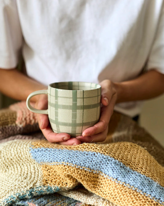 Duck Egg Check Mug / Cat's Pyjamas