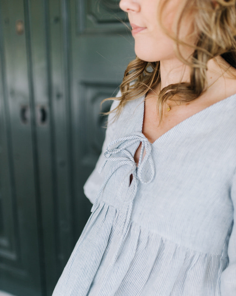 Brooke dress - Blue stripe