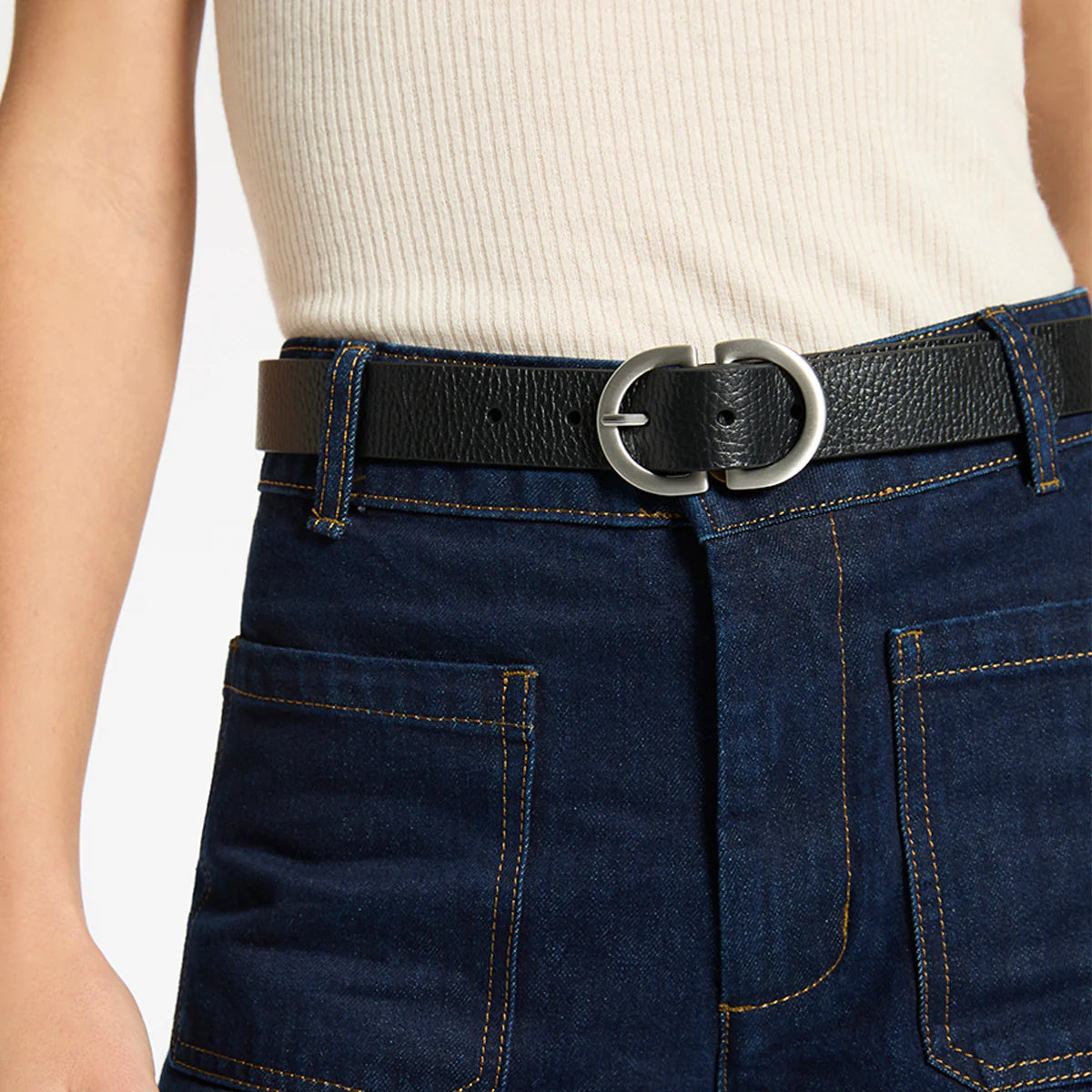 In Reverse Belt - Black/Silver