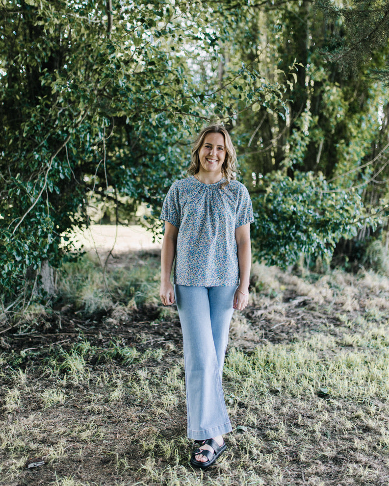 Jane blouse - Blue floral