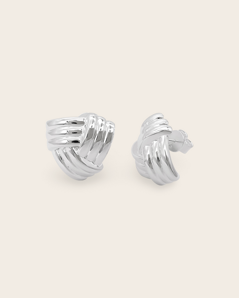Starkeeper Wool Crest Studs Stirling Silver